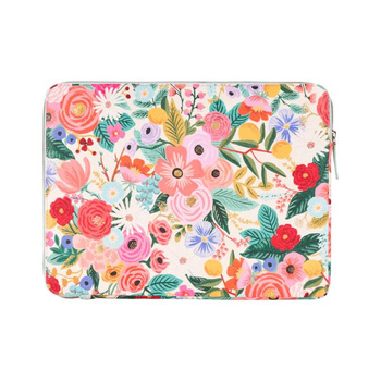 Rifle Paper Laptop Sleeve - MacBook Pro 15" / Laptop 15.6" cover (Garden Party Blush)