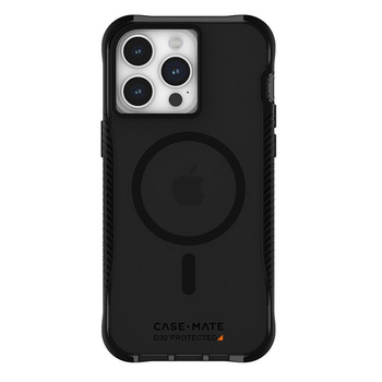 Case-Mate Tough Grip Plus D3O MagSafe - Étui pour iPhone 15 Pro Max (Fumé/Noir)