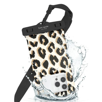 Kate Spade New York Waterproof Floating Pouch - Waterproof case for smartphones up to 6.7" (City Leopard)