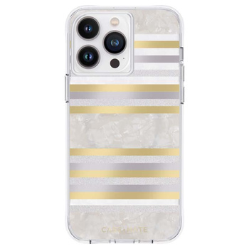 Case-Mate Pearl Stripes MagSafe - iPhone 14 Pro Max case decorated with mother-of-pearl (Pearl Stripes)