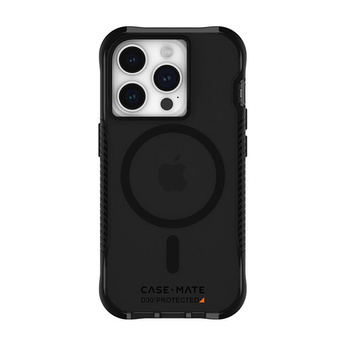 Case-Mate Tough Grip Plus D3O MagSafe - Étui pour iPhone 15 Pro (Fumé/Noir)