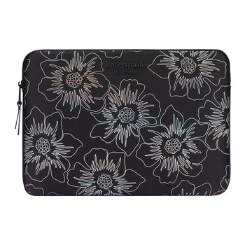 Kate Spade New York Puffer Sleeve - MacBook Pro 16" / Laptop 16" borító (Hollyhock Iridescent Black)