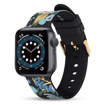 Rifle Paper Band - Bracelet pour Apple Watch 38/40/41 mm (Garden Party Blue)