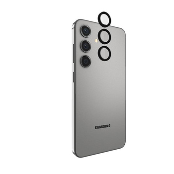 Hliníkový ochranný kroužek objektivu Case-Mate - ochranné sklo objektivu fotoaparátu Samsung Galaxy S24 (černé)