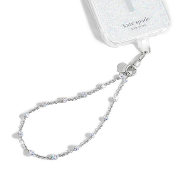 Kate Spade New York - Bracelet à breloque universel pour téléphone - Lanyard universel pour téléphone (Dazzle Chain Silver)