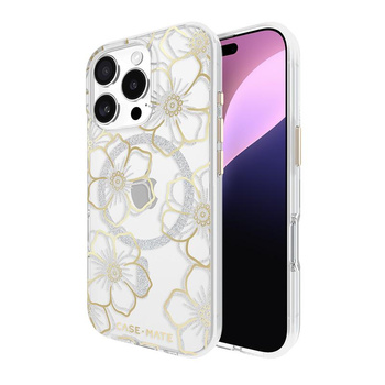 Pouzdro Case-Mate Floral Gems MagSafe - iPhone 16 Pro (zlaté)