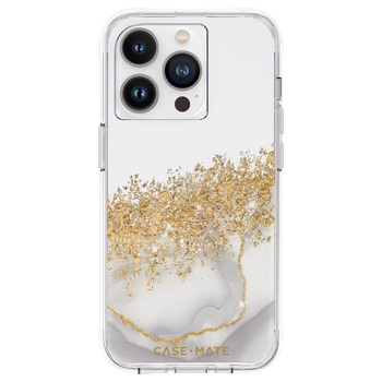 Case-Mate Karat - pouzdro pro iPhone 14 Pro zdobené zlatem (Marble)