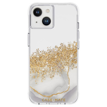 Case-Mate Karat - iPhone 14 Hülle mit Gold verziert (Marmor)