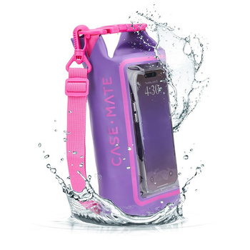 Case-Mate Waterproof Mini Phone Bucket Dry Bag - Wasserdichte Tasche mit Fach für Telefone bis zu 7" (Purple Paradise)