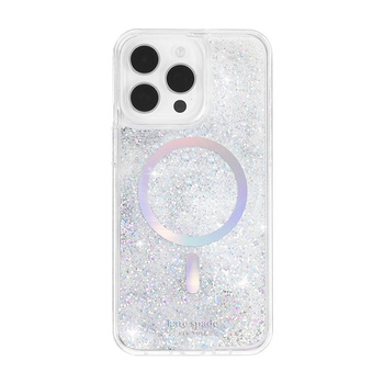 Kate Spade New York Liquid Glitter MagSafe - pouzdro pro iPhone 15 Pro (opálově duhové)